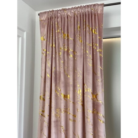 Zasłona gotowa Marmur Candy Pink 140x270 cm