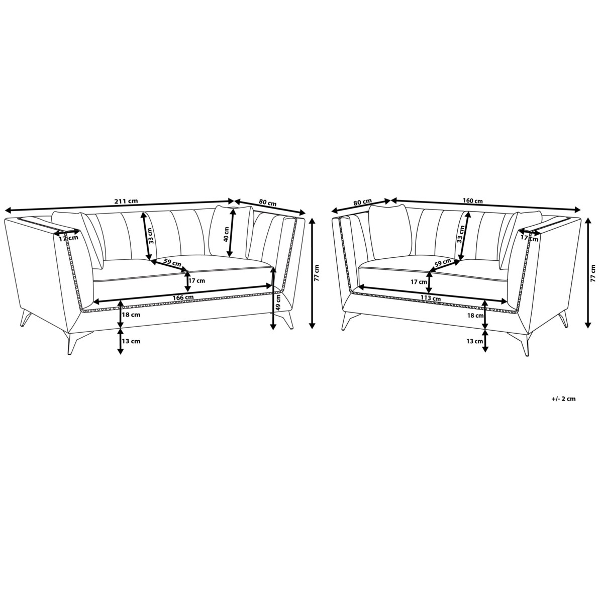 Komplet wypoczynkowy welurowy 5-osobowy lazurowy GAULA