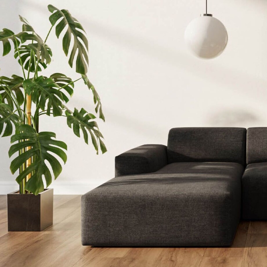 Villet Sofa narożna lewa antracytowa