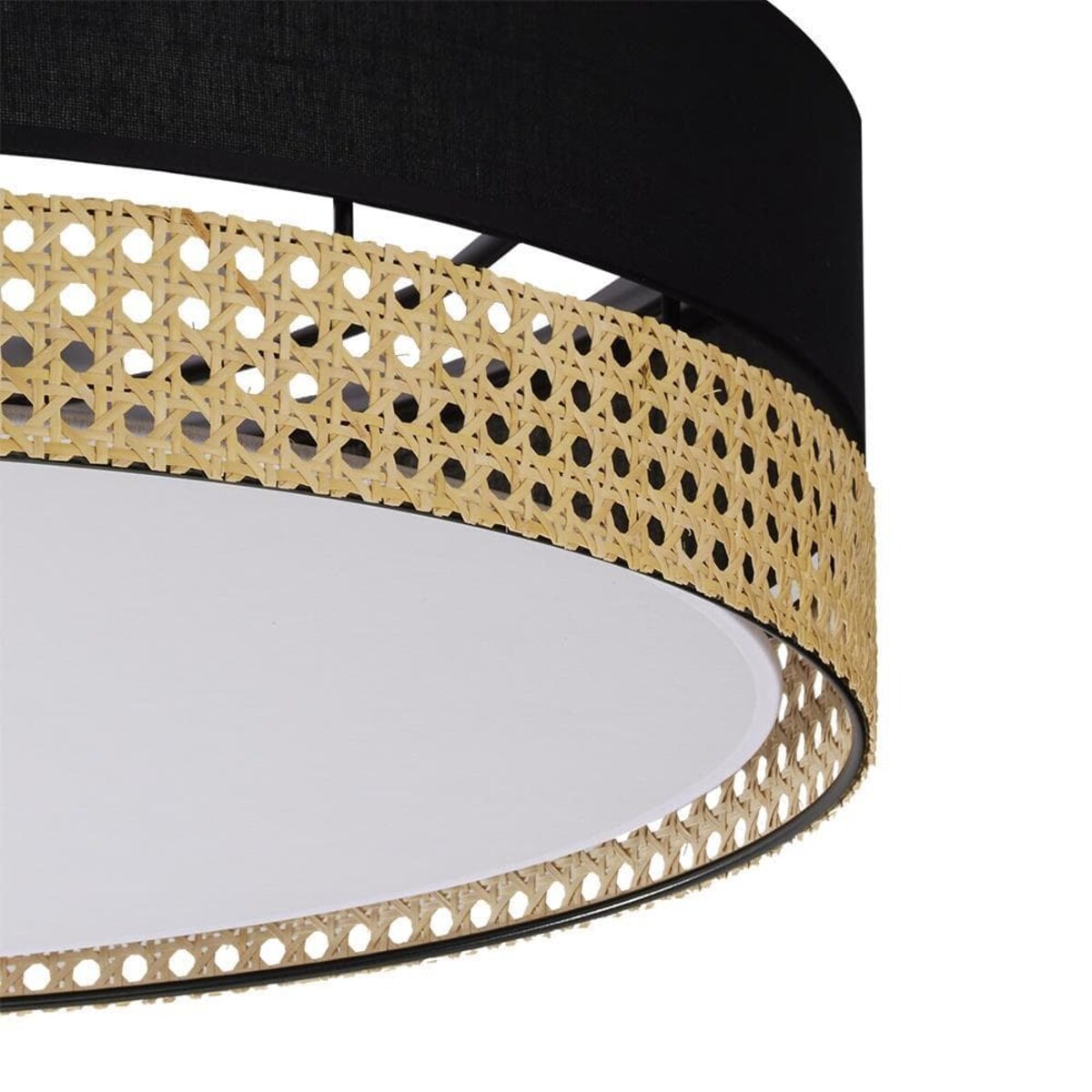 Plafon rustykalny do salonu Boho 6548 TK Lighting ratan naturalny czarny