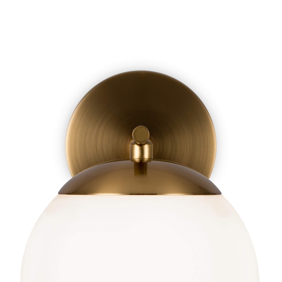 Lampa ścienna modernistyczna MOD187WL-01BS kula ball mosiądz