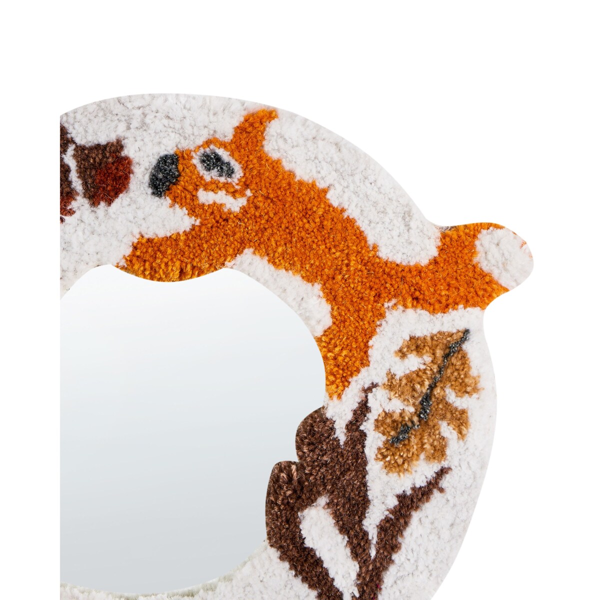 Lustro ścienne BORITI 51 cm 40 cm Bawełna Biały