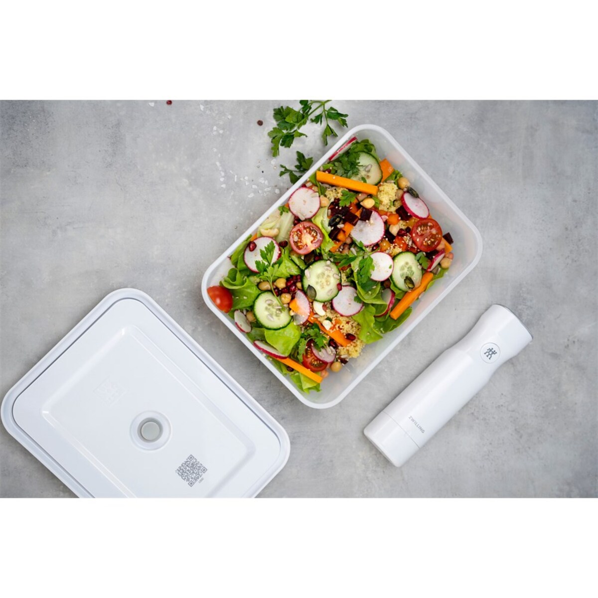 Plastikowy pojemnik do przechowywania Zwilling Fresh & Save - 2 ltr, Szary