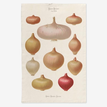 Lniany ręcznik kuchenny - cebula