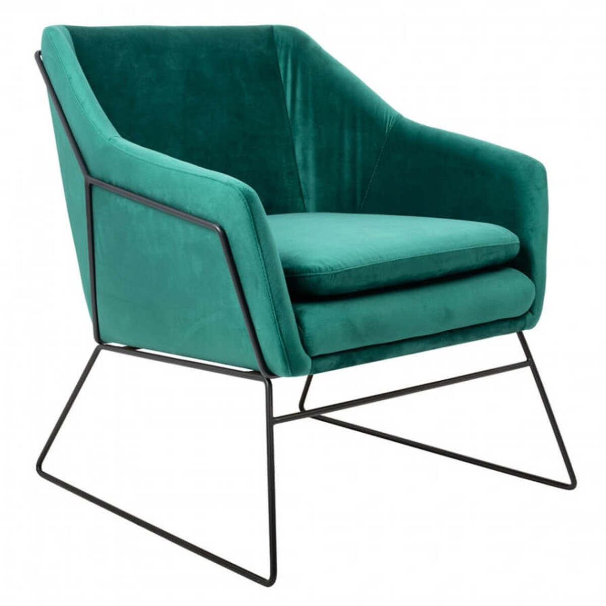 Wypoczynkowy fotel Emma MSE011000308.V35 King Home welur ciemny zielony