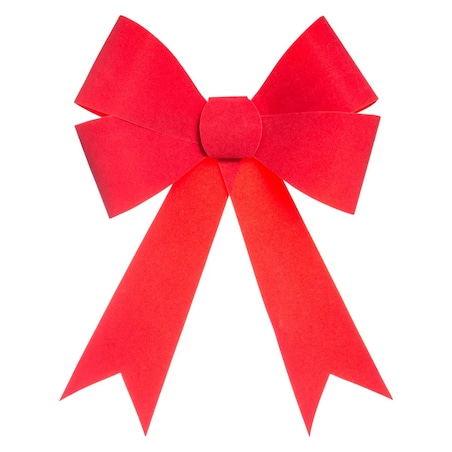 Kokarda ozdobna aksamitna czerwona 23,5x30 cm, kpl. 4 szt.