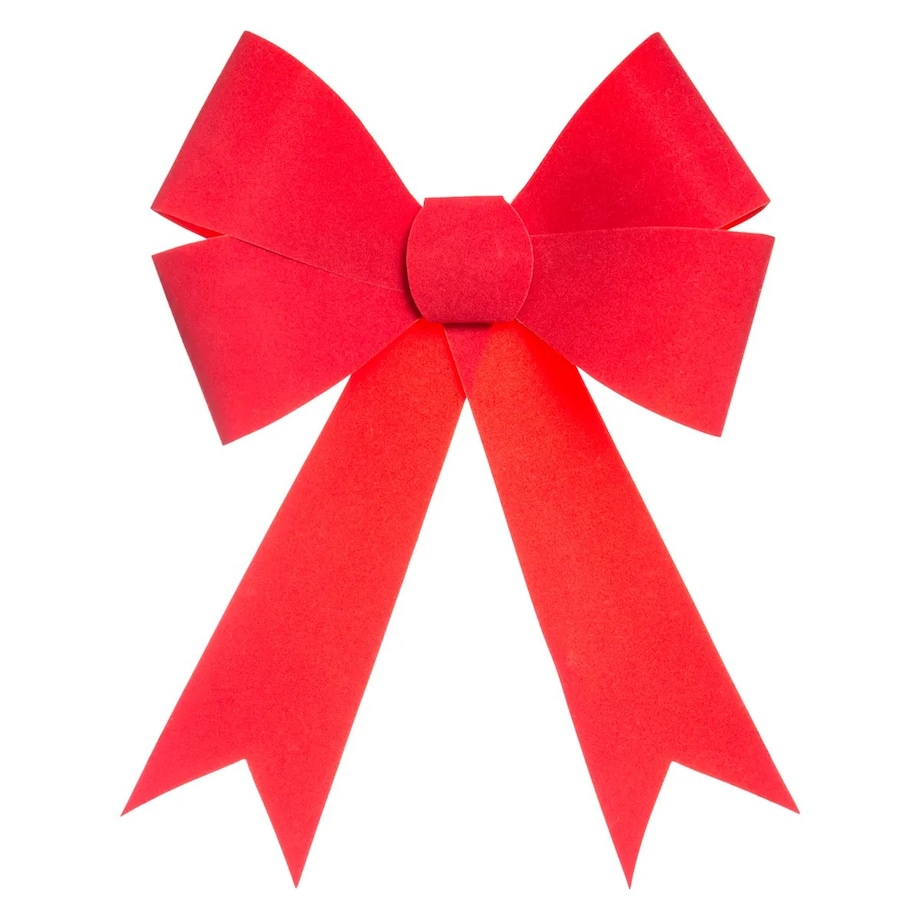 Kokarda ozdobna aksamitna czerwona 23,5x30 cm, kpl. 4 szt.