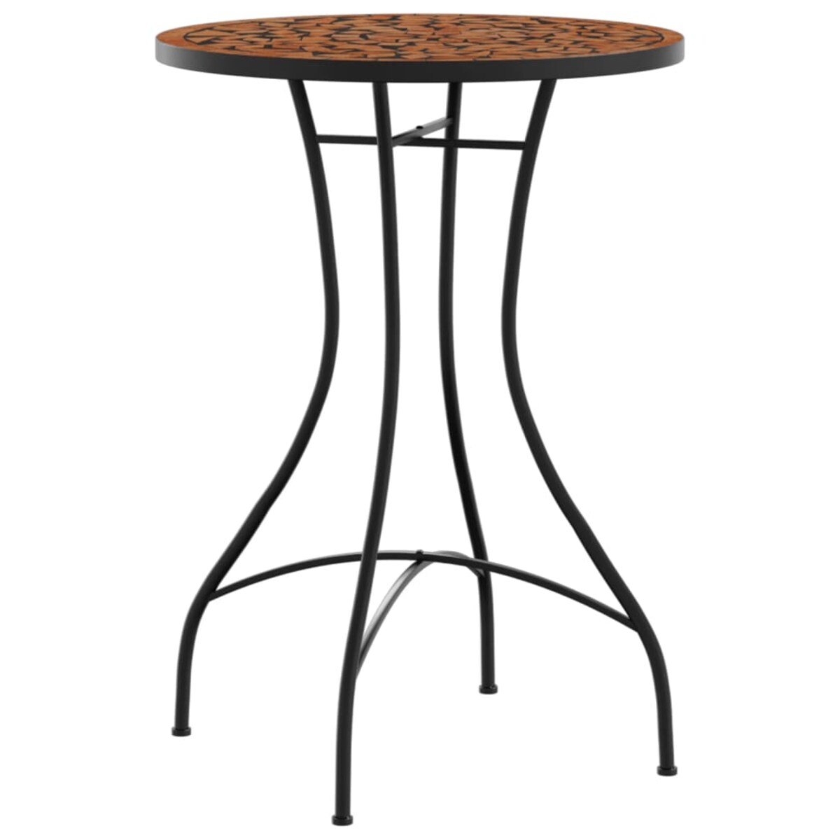 vidaXL Mozaikowy stolik bistro, terakota, Ø50x70 cm, ceramiczny