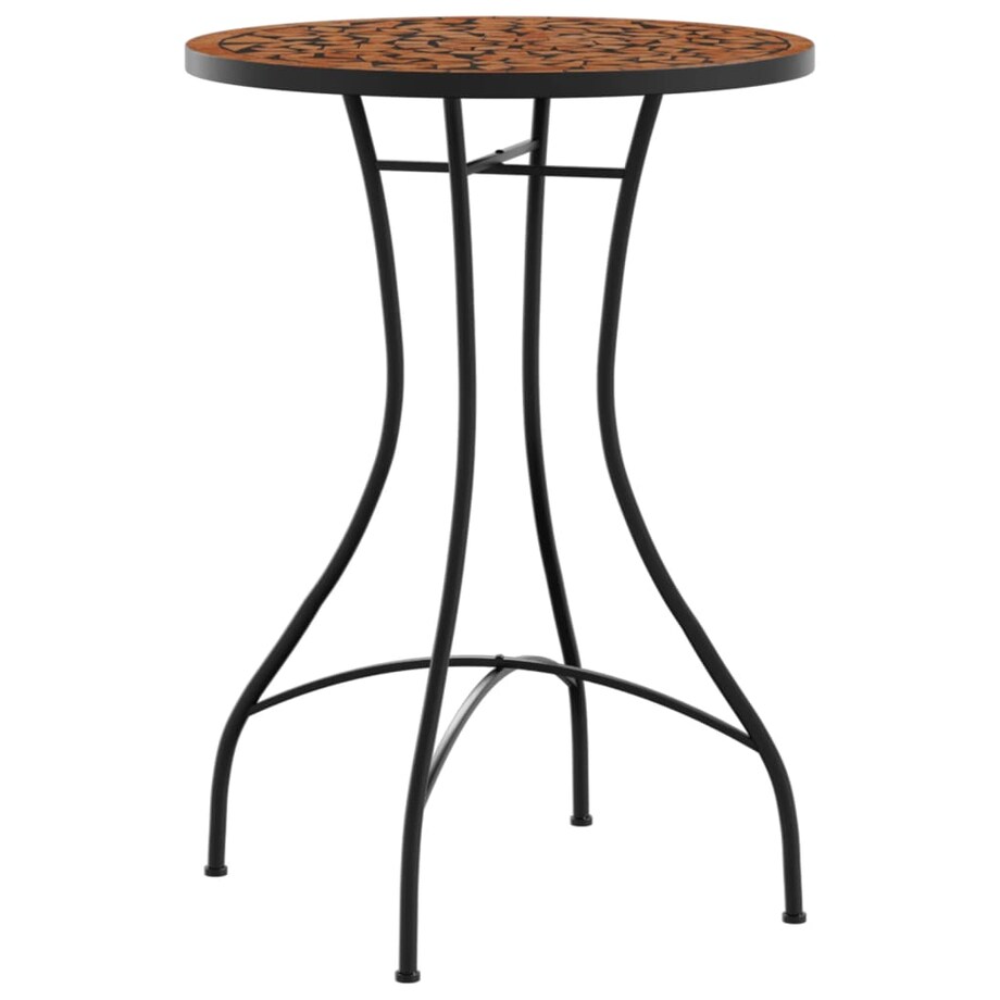 vidaXL Mozaikowy stolik bistro, terakota, Ø50x70 cm, ceramiczny