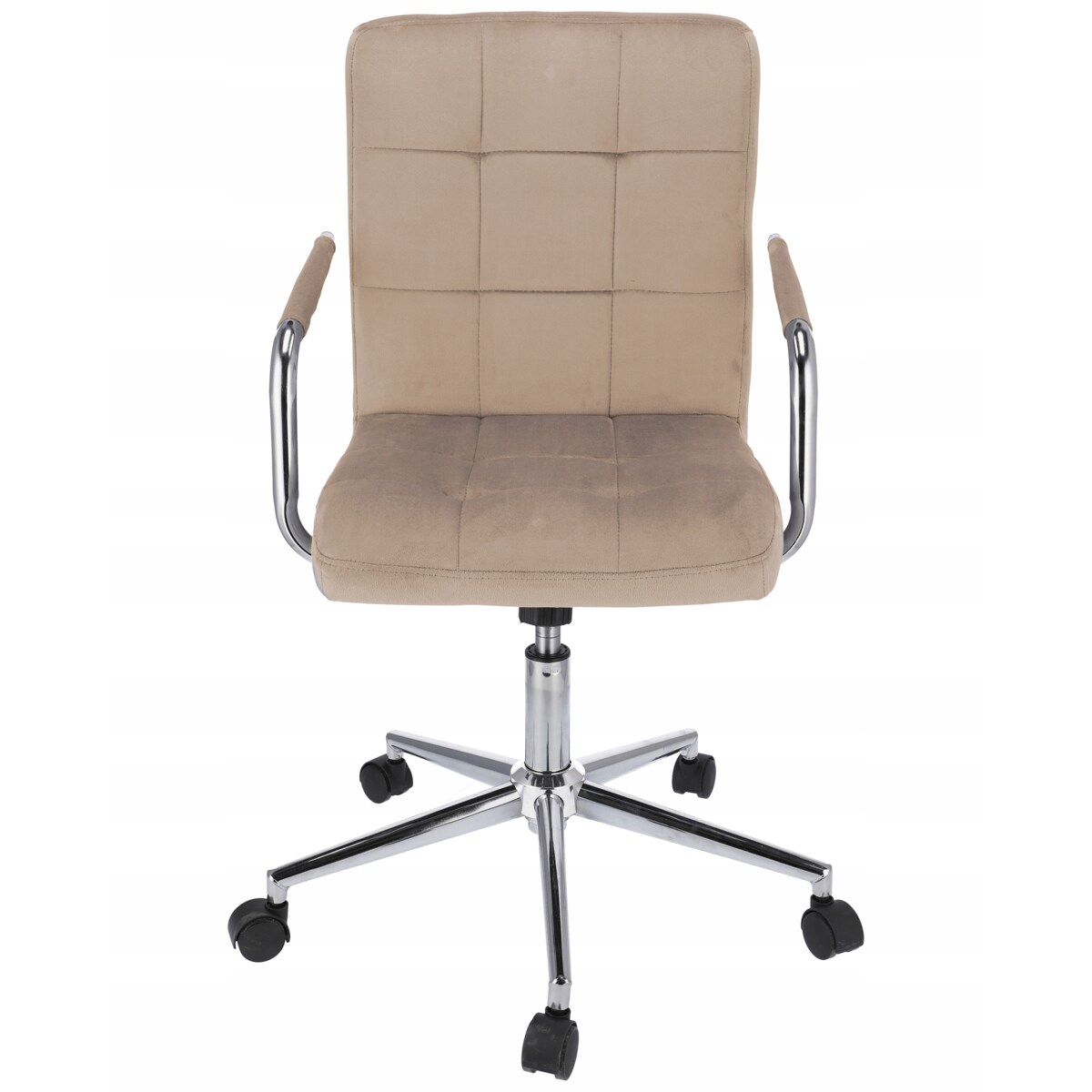 Krzesło obrotowe biurowe QUATRO beżowe welur