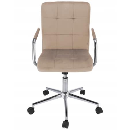 Krzesło obrotowe biurowe QUATRO beżowe welur