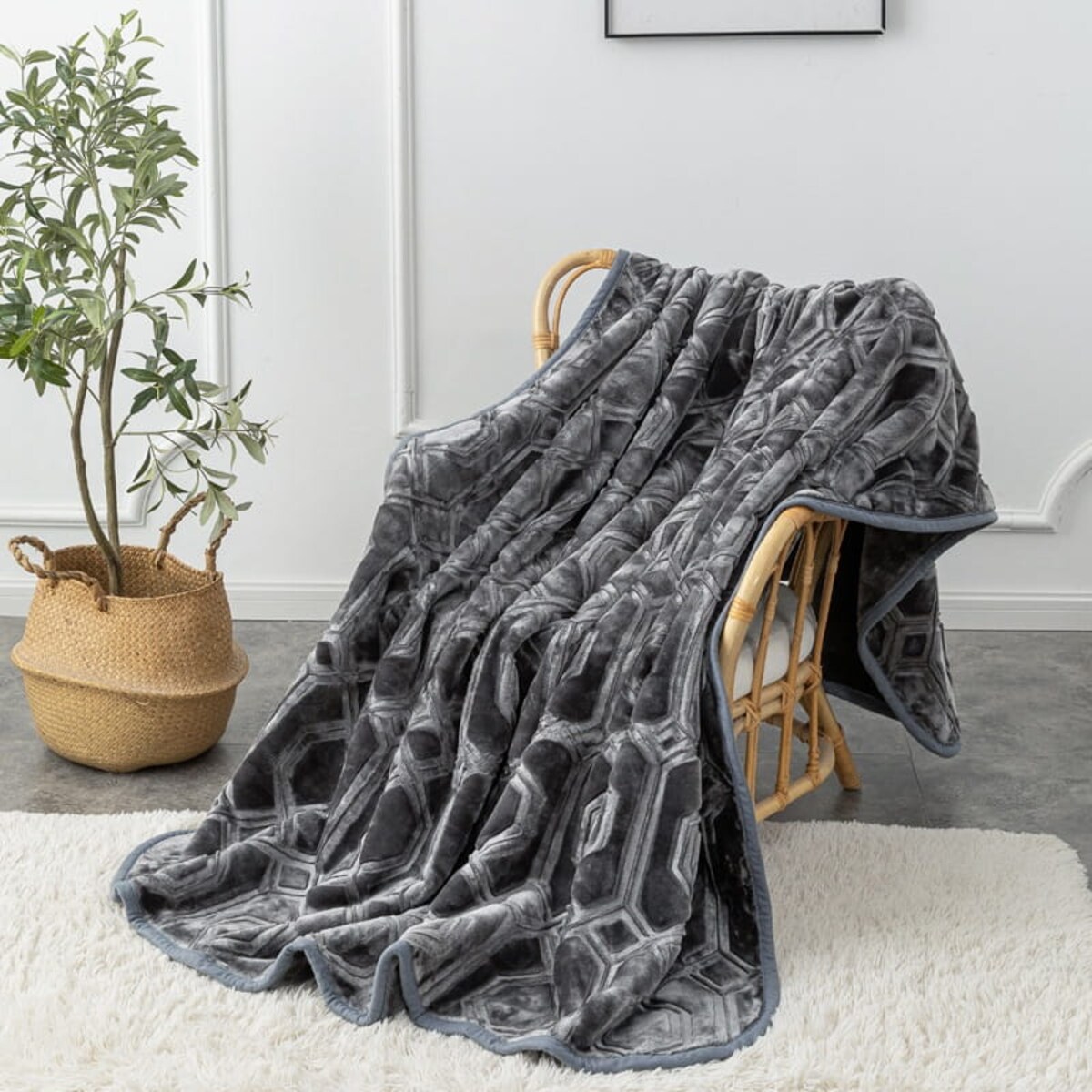 KOC CIEPŁY GRUBY MIĘKKI NARZUTA PLED NA ŁÓŻKO NA KANAPĘ 160x200cm