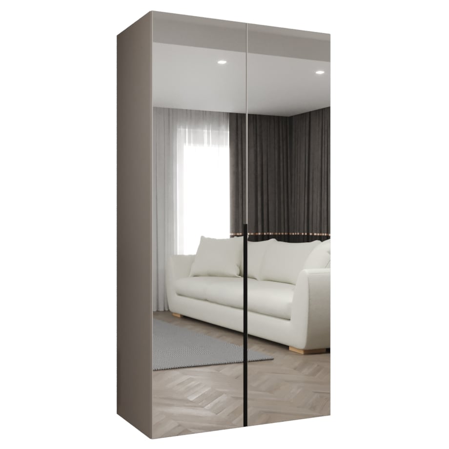 Szafa uchylna otwierana ALICANTE 3 100 wys. 202 cm Kaszmir + u. Czarny