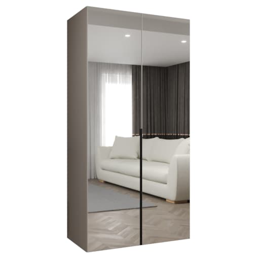 Szafa uchylna otwierana ALICANTE 3 100 wys. 202 cm Kaszmir + u. Czarny