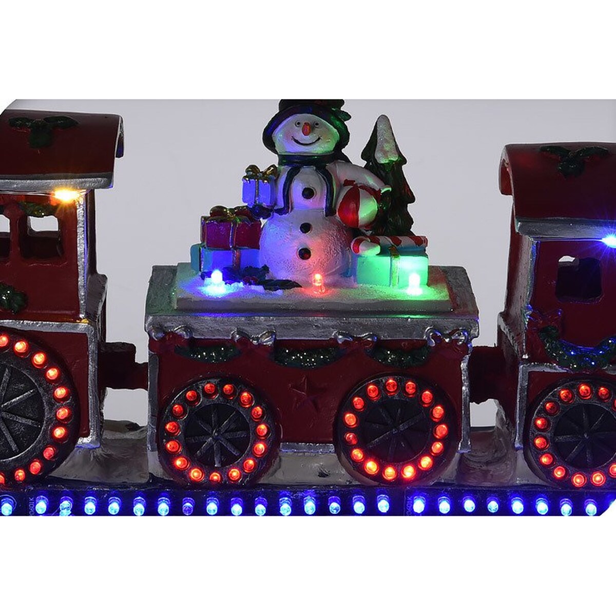 Pociąg LED świąteczny, motyw Świętego Mikołaja, 39 cm