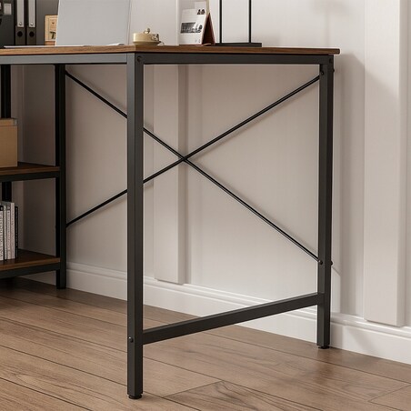 Biurko komputerowe metalowe gamingowe loftowe industrialne 2 półki 120 cm