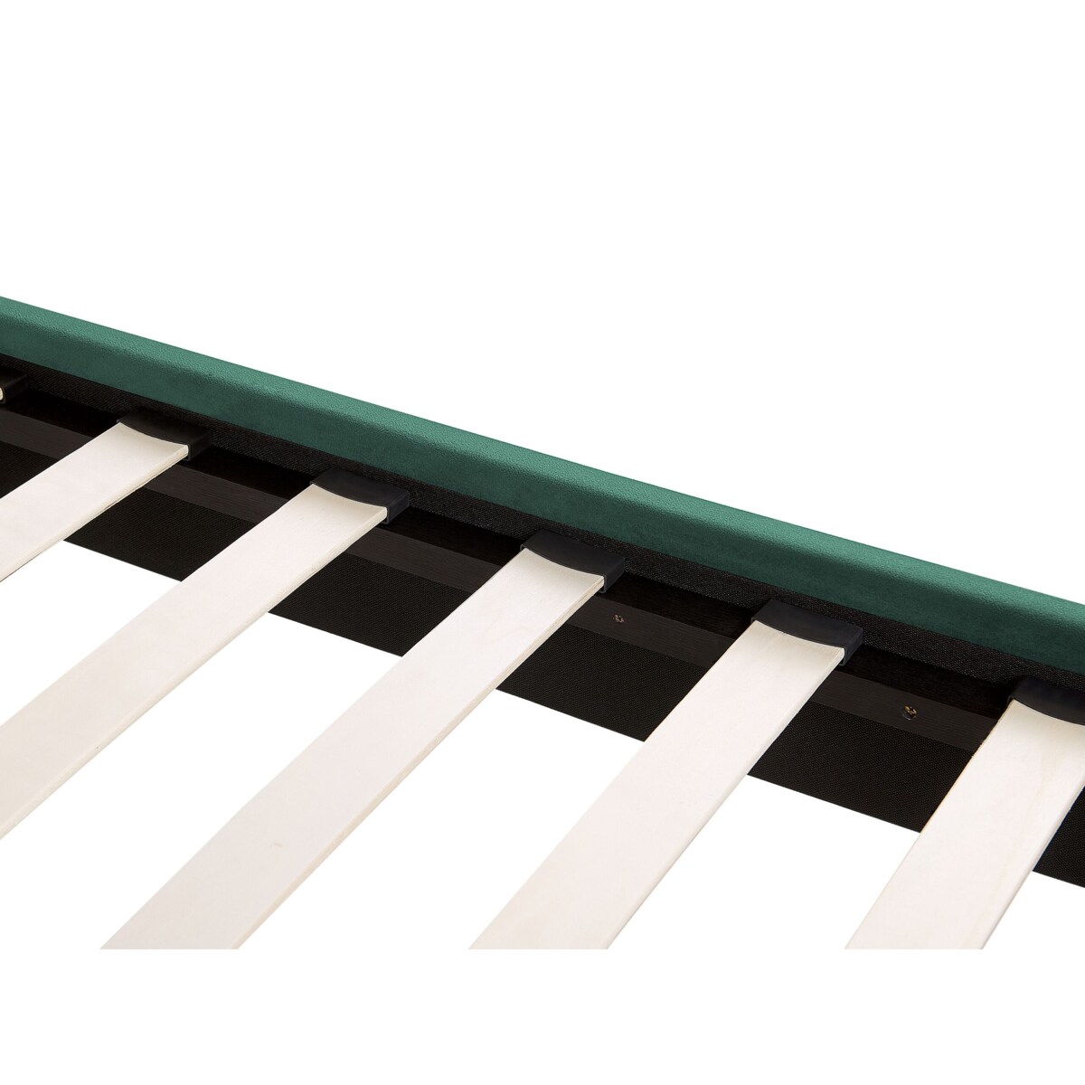 Łóżko welurowe 160 x 200 cm zielone FLAYAT