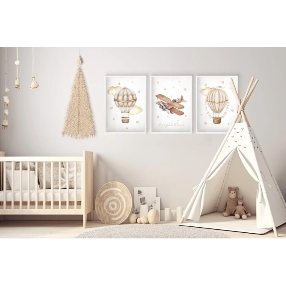 Zestaw Plakatów z ramką do pokoju dziecięcego Obrazy na ścianę dla Dzieci