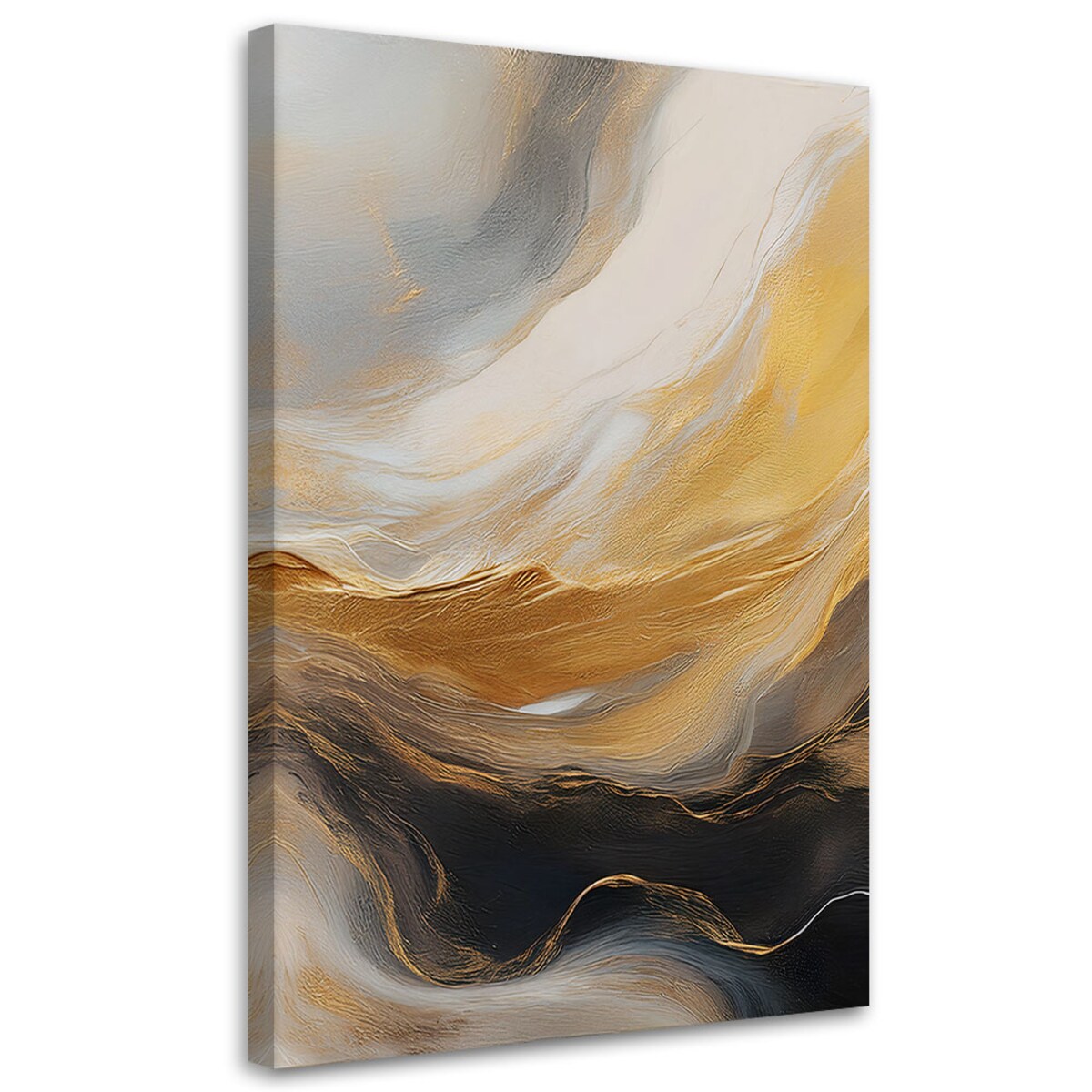 Abstrakcyjny Nowoczesny obraz do salonu sypialni Marmur Tekstura Złoto Szary 70x100