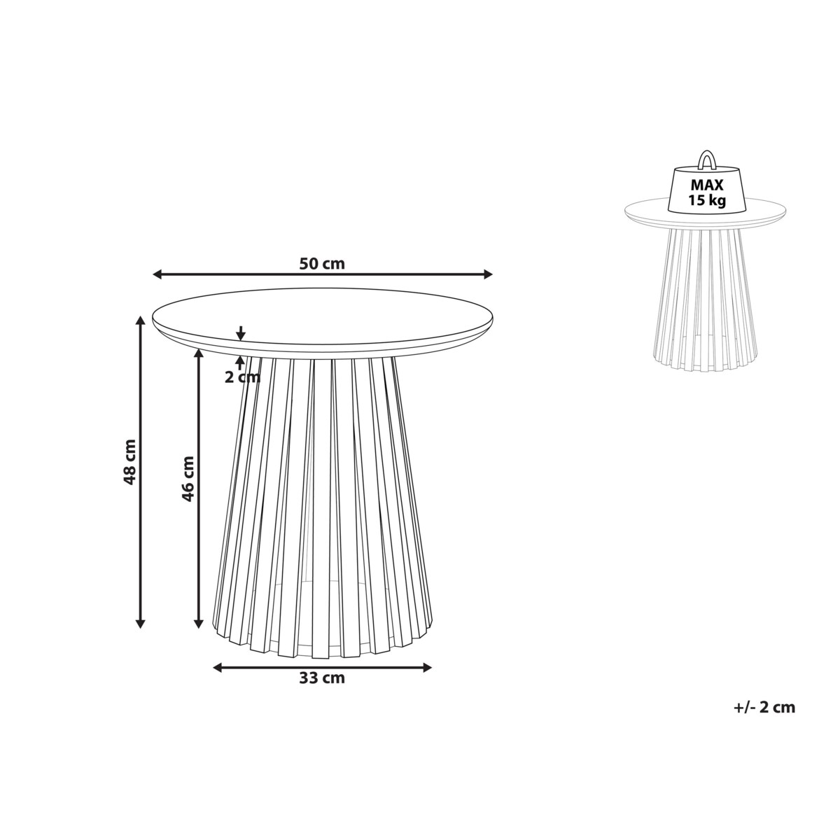 Stolik kawowy Drewno akacjowe Ciemne drewno MESILLA