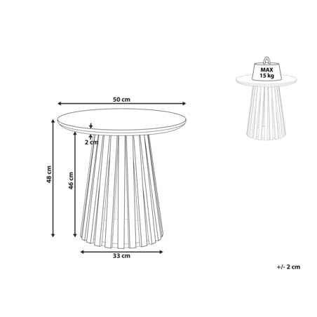 Stolik kawowy Drewno akacjowe Ciemne drewno MESILLA