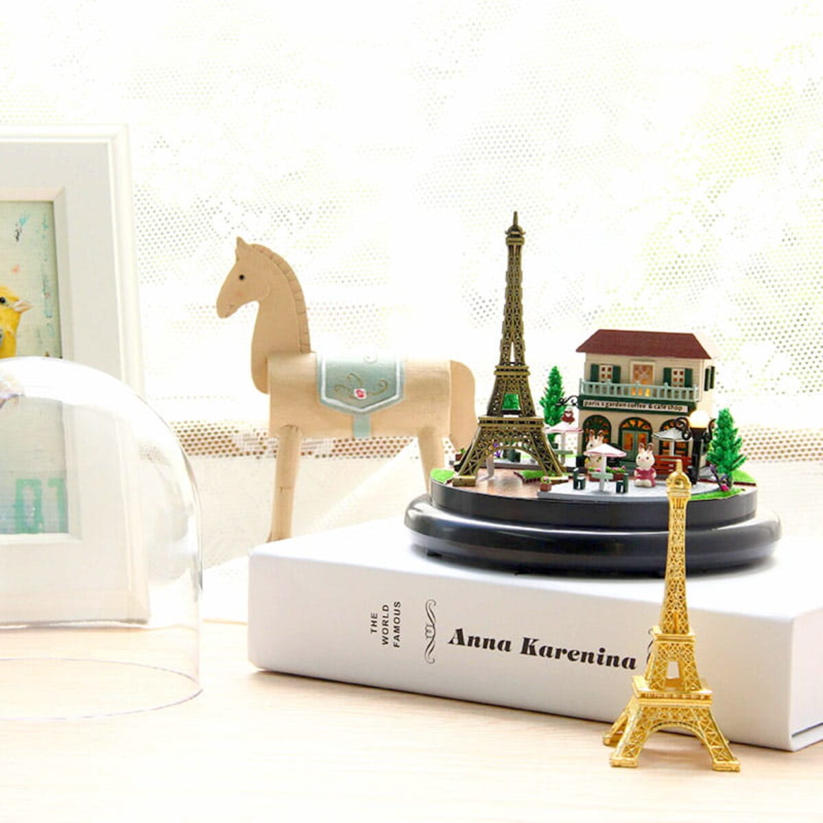 Miniaturowy domek DIY - Kawa pod wieżą Eiffla