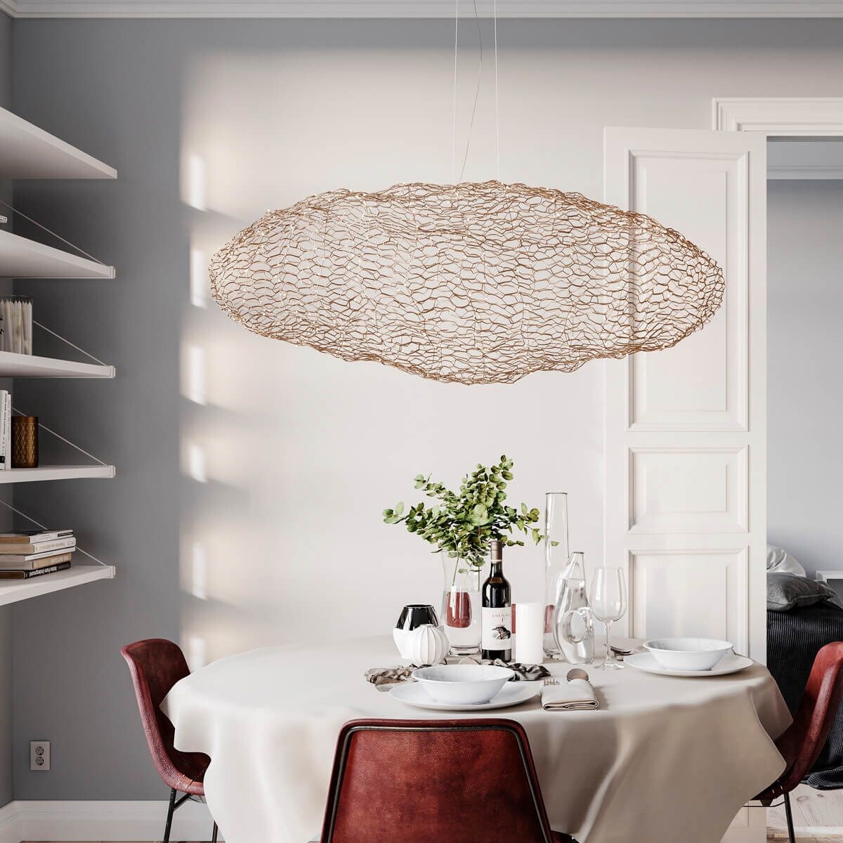 Lampa wisząca Hayden 4201260-6501 By Rydens LED 20W 2700K chmurka złota