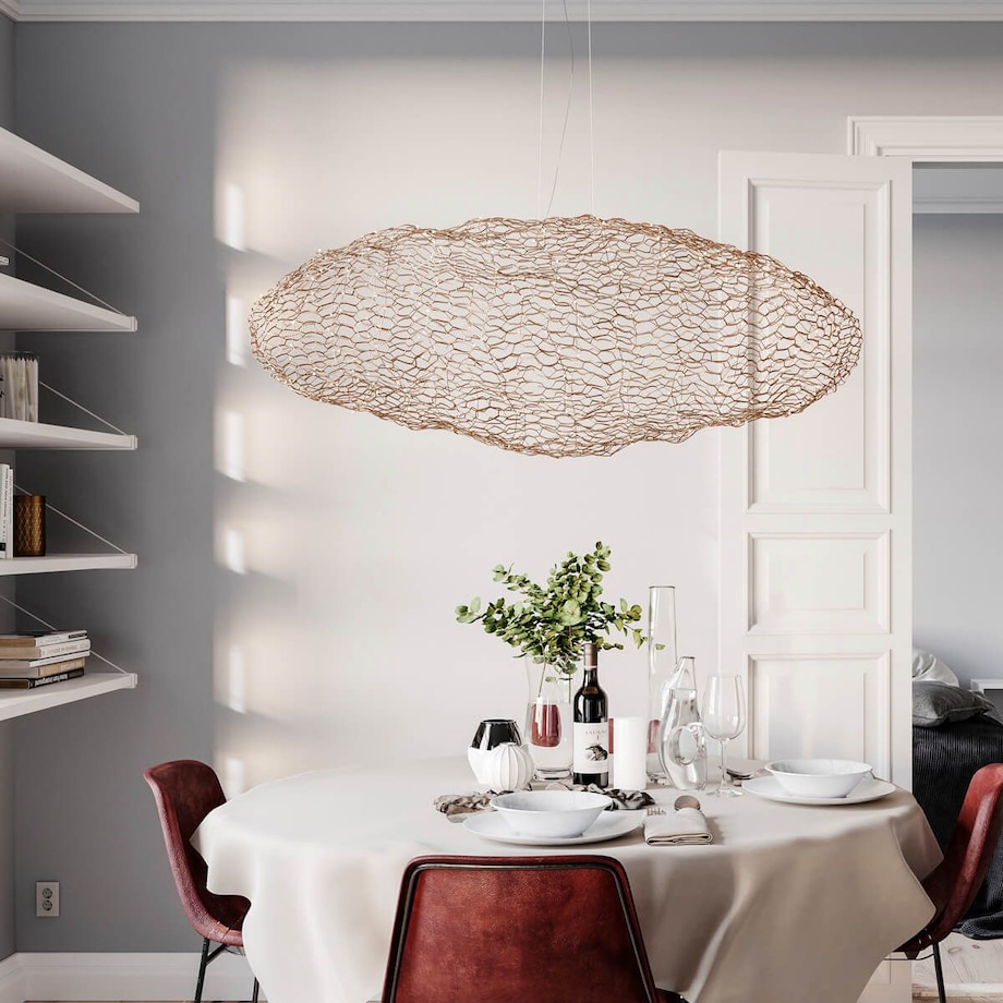 Lampa wisząca Hayden 4201260-6501 By Rydens LED 20W 2700K chmurka złota