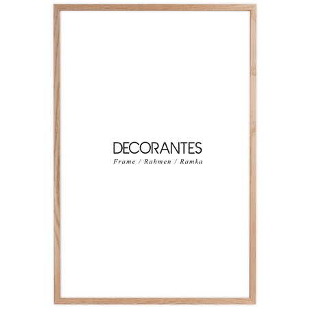 Ramka na zdjęcia 40x60 cm ramka drewniana dębowa naturalna foto ramka z litego drewna dębowego prostokątna OAK FRAMAI