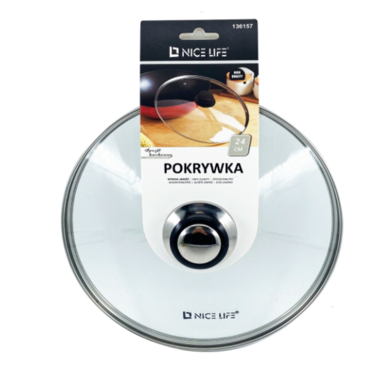 szklana pokrywka do garnka szkło hartowane 24 cm