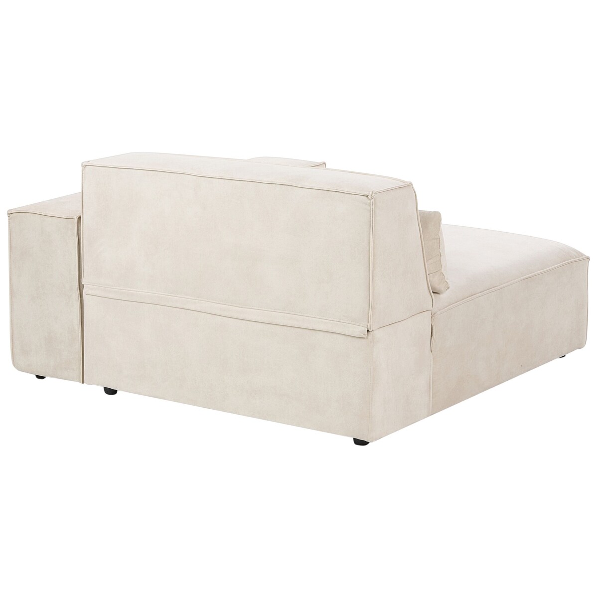 Moduł narożny welurowy lewostronny beżowy HELLNAR