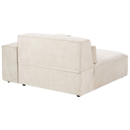 Moduł narożny welurowy lewostronny beżowy HELLNAR