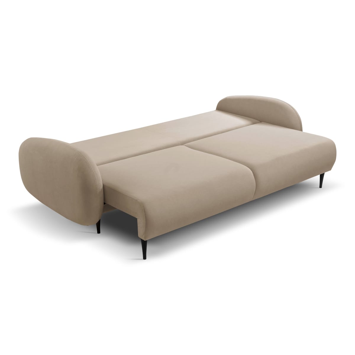 Nowoczesna sofa z funkcją spania SOFTI - cappuccino