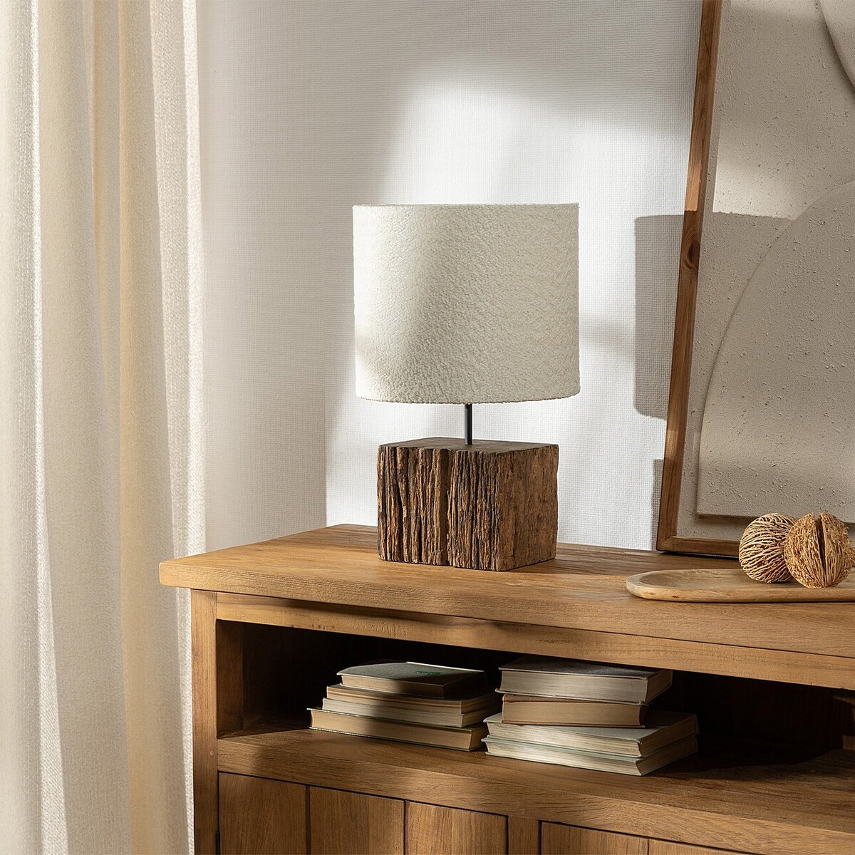 Lampa stołowa Lignum 49 cm, 27x27x49 cm