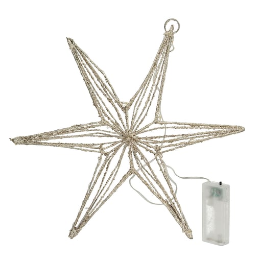 Gwiazda led Glitter Star 30 cm boże narodzenie, święta, świąteczne, szampański, 30x30x6 cm