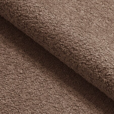 Narożnik Vello z funkcją spania do salonu, prawostronny- boucle- brązowy