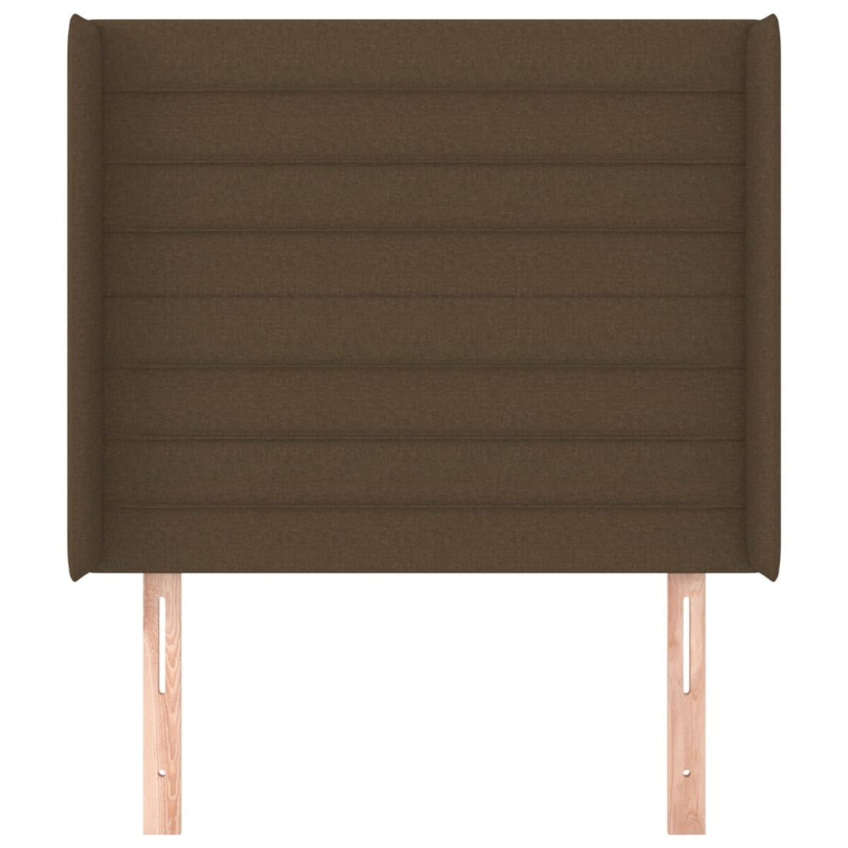 vidaXL Zagłówek uszak, ciemnobrązowy, 83x16x118/128 cm, tkanina