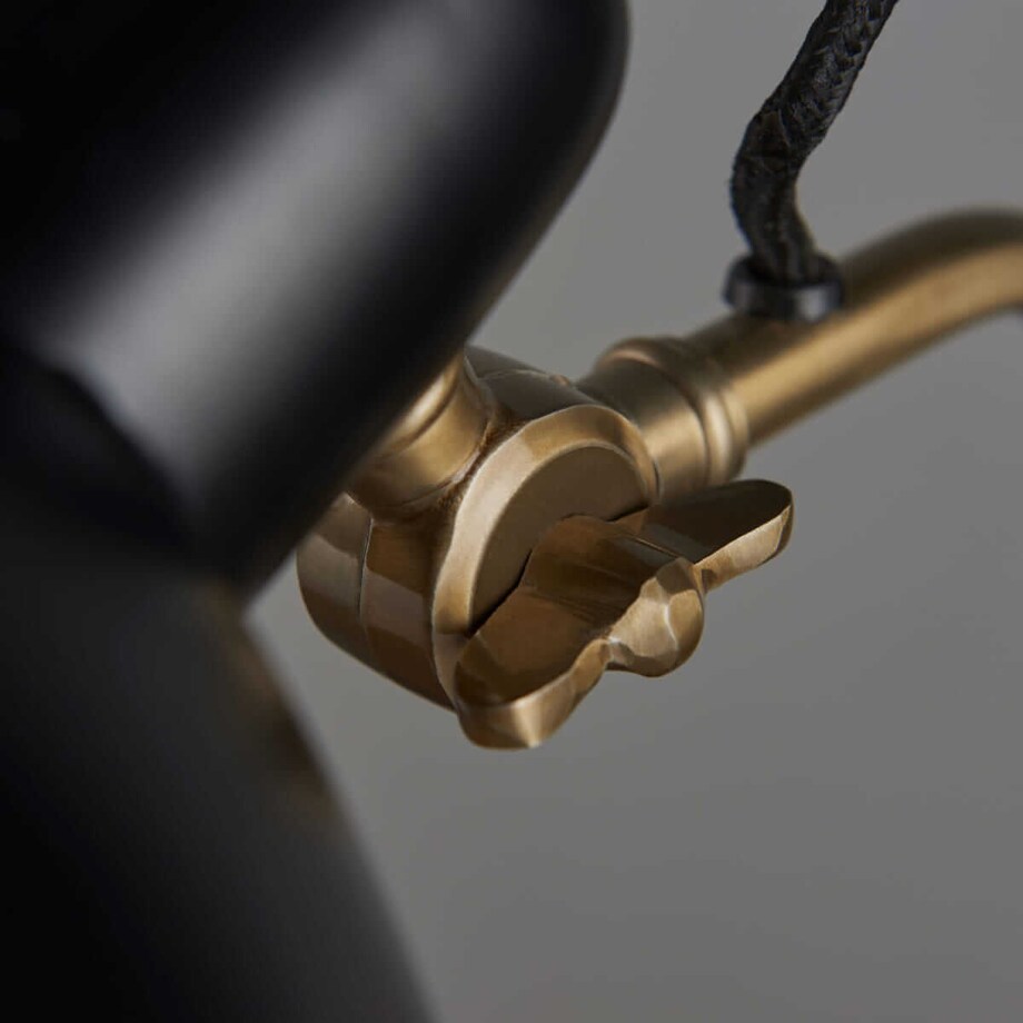 Biurkowa lampka do gabinetu Largo 95478 Endon aluminiowa czarna mosiężna