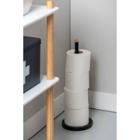 Stojak na papier toaletowy ACCENT, czarny, 46 cm