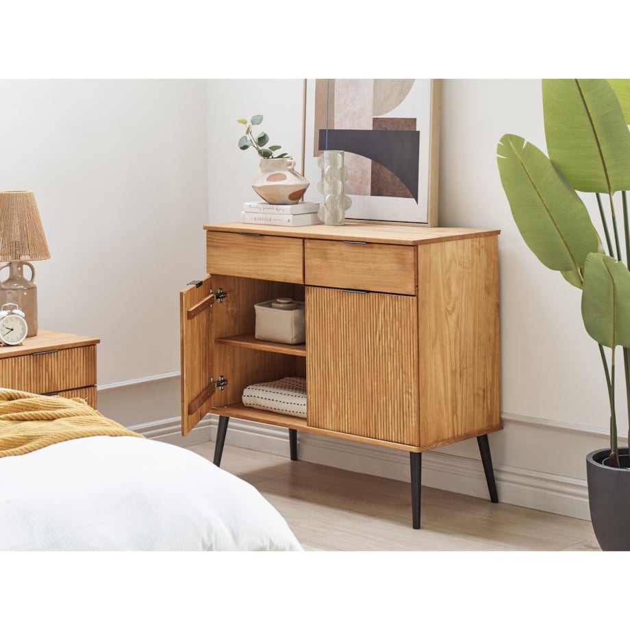 Szafka dwudrzwiowa jasne drewno TIMMINS