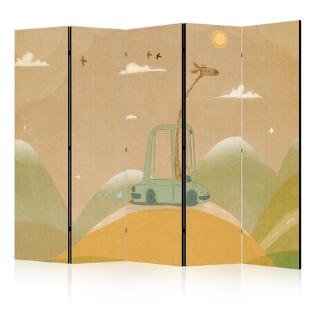 Parawan akustyczny Dla dzieci 225x172 cm 5-częściowy wielokolorowy