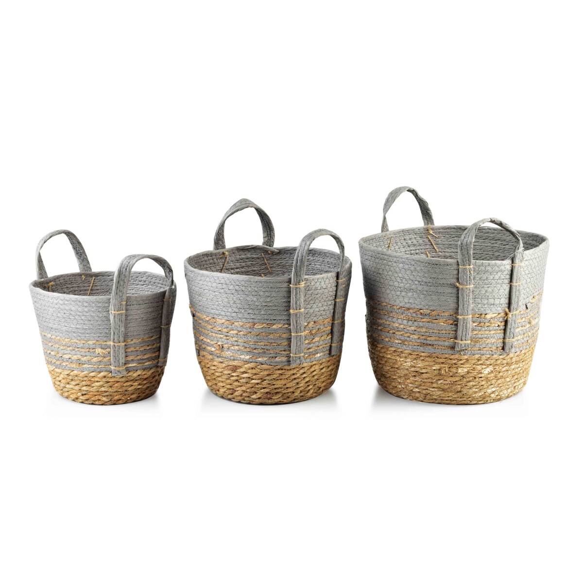 BALI Komplet 3 koszy 33x33xH:26/28x28xH:23/23x23xH:20cm