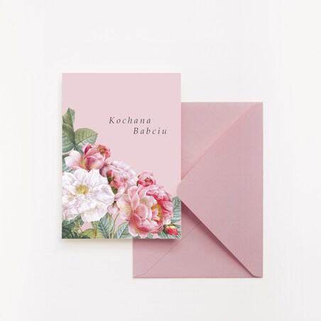 Kartka dla Babci Róże 12x17cm