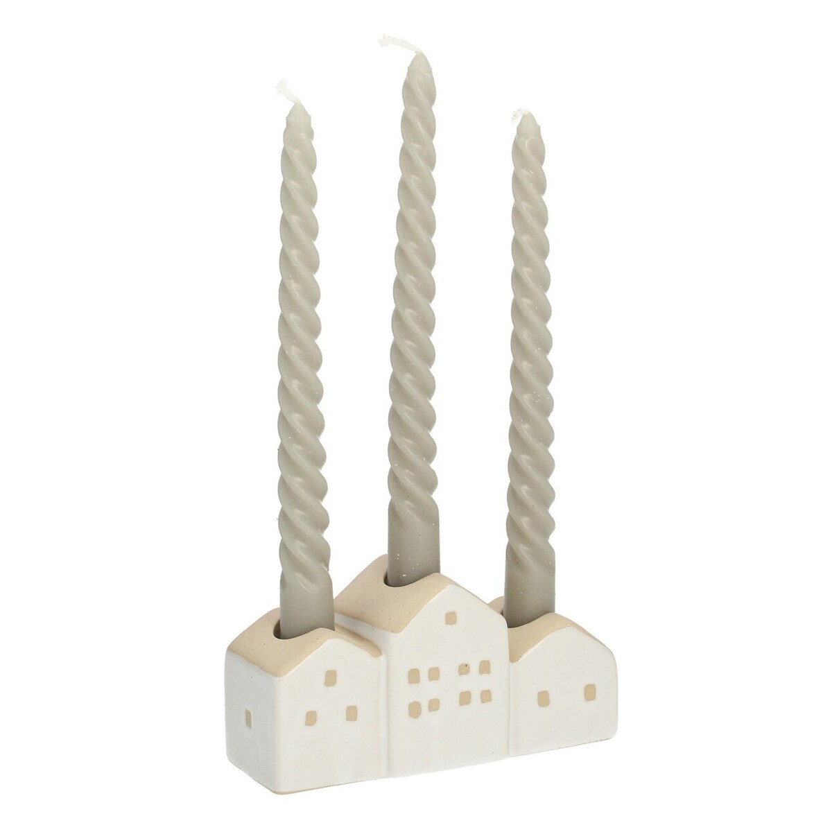 Świecznik Hauses 13x5x7cm white, 13 x 5 x 7 cm