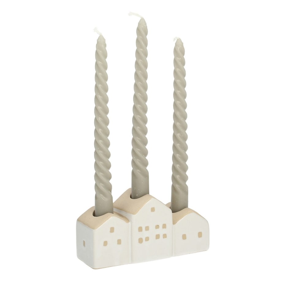 Świecznik Hauses 13x5x7cm white, 13 x 5 x 7 cm