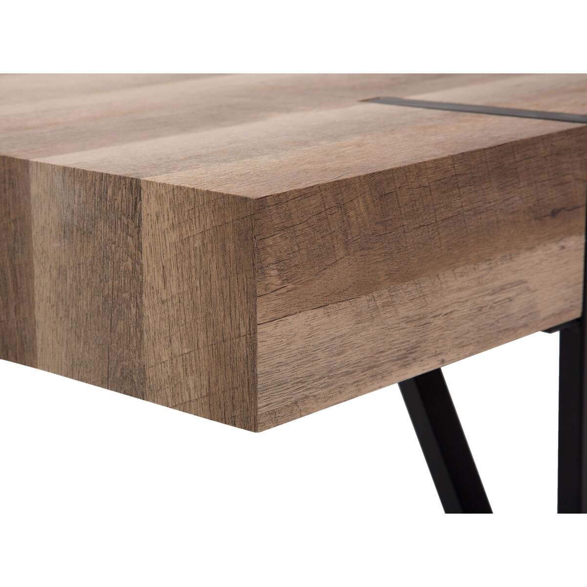 Stolik kawowy brązowy z czarnym ADENA