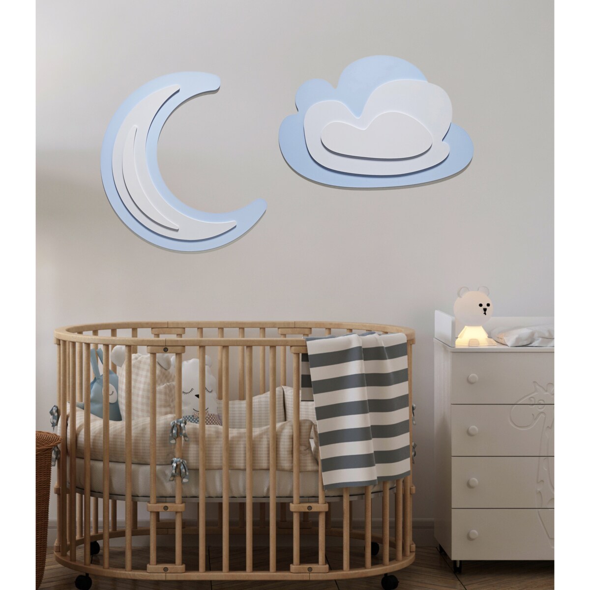Dekoracja Ścienna Chmurka - Ozdoba do Pokoju Dziecięcego