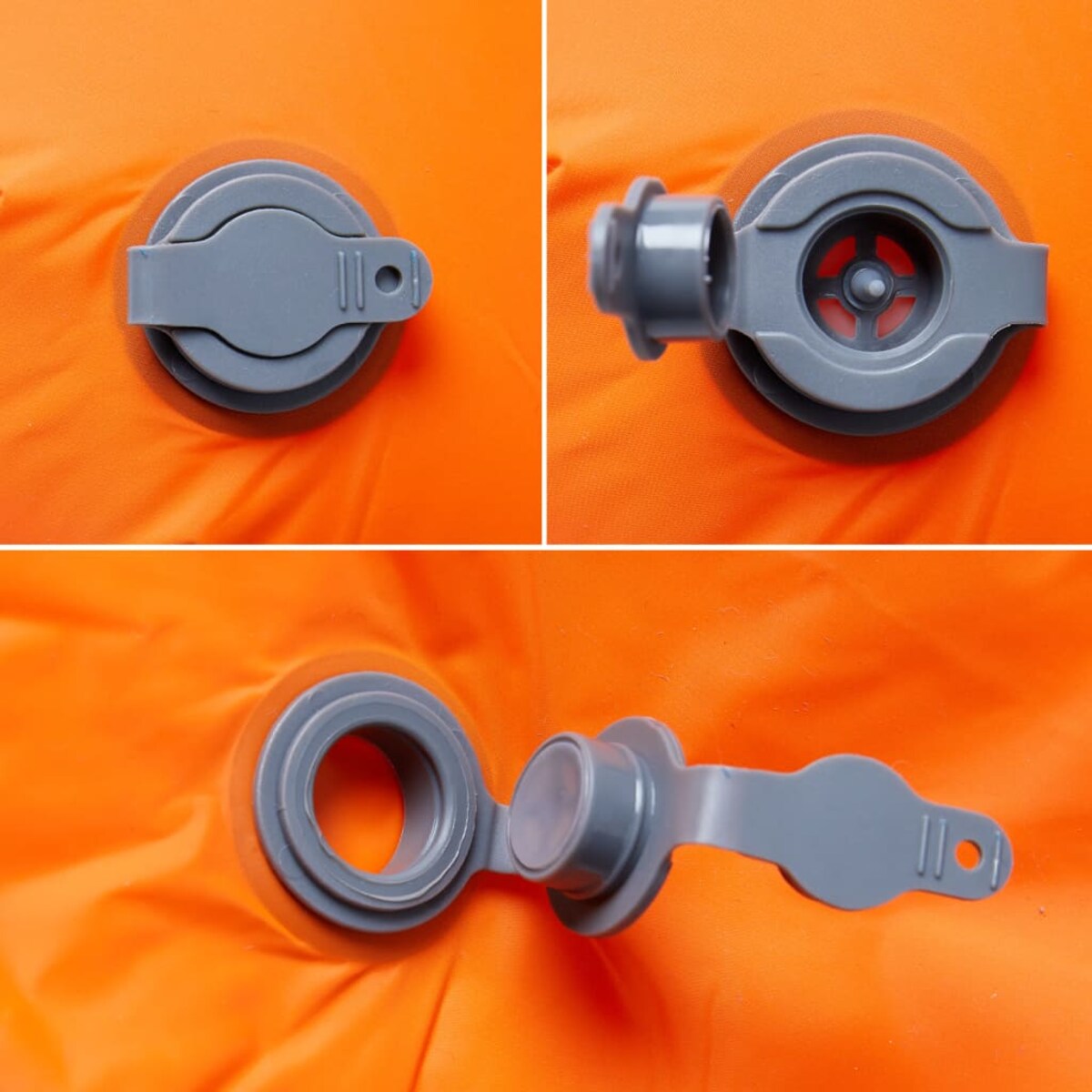 vidaXL Materac kempingowy z poduszką, 1-osobowy, pomarańczowy