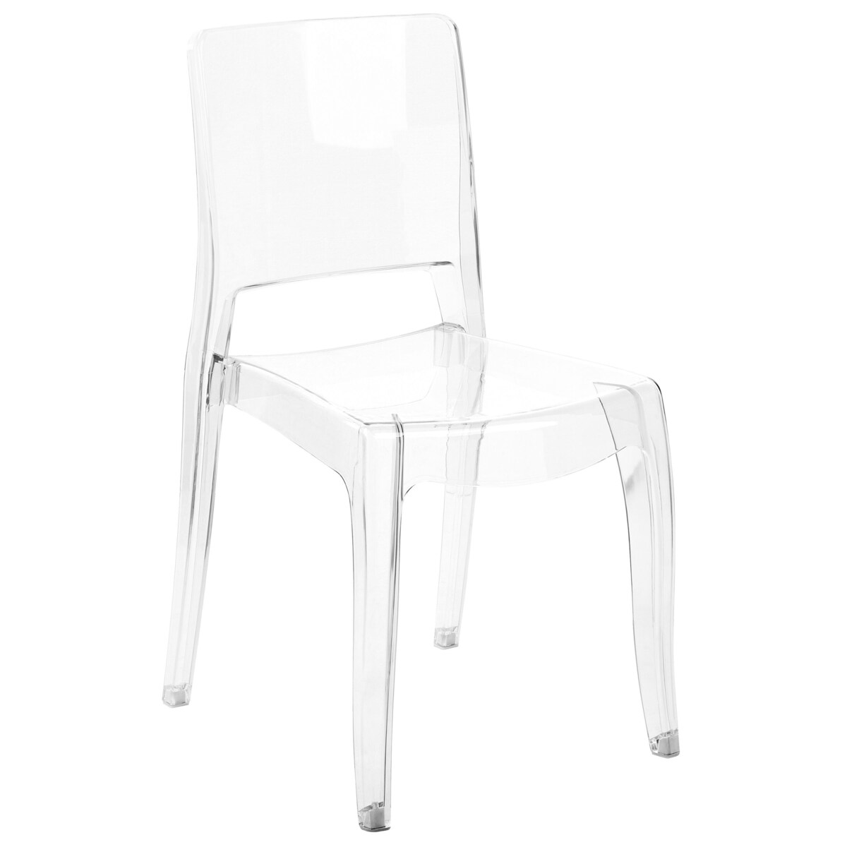 Zestaw 2 krzeseł do jadalni przezroczysty WESTBRIDGE