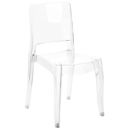 Zestaw 2 krzeseł do jadalni przezroczysty WESTBRIDGE